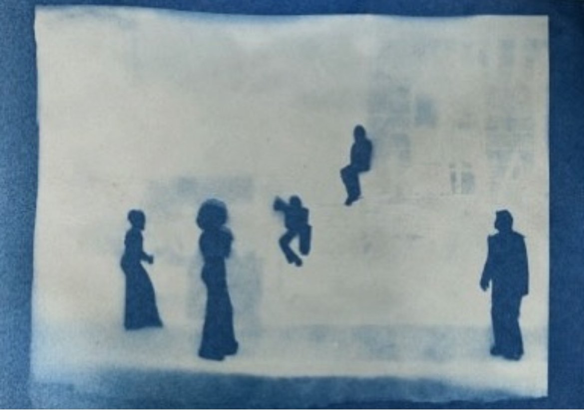 Around the block, Cyanotype, 2025