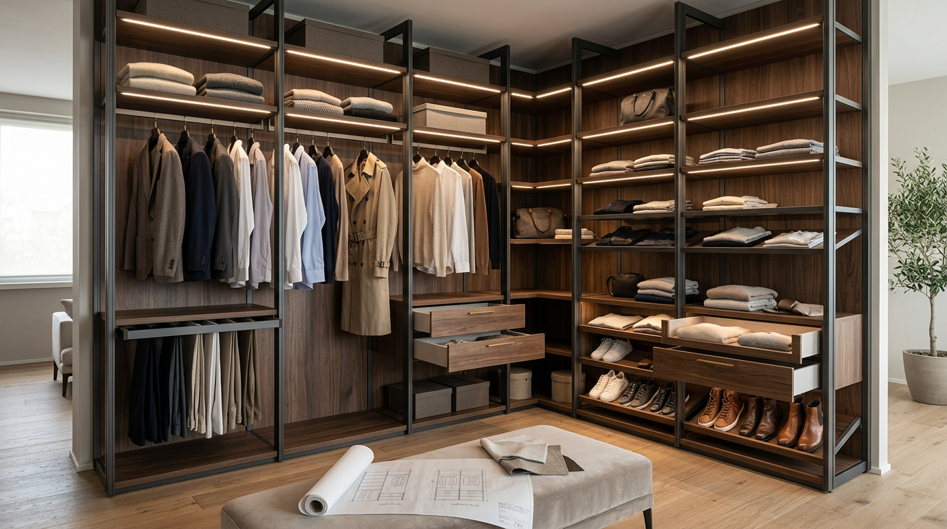 Cabina armadio modulare: progettarla con un designer
