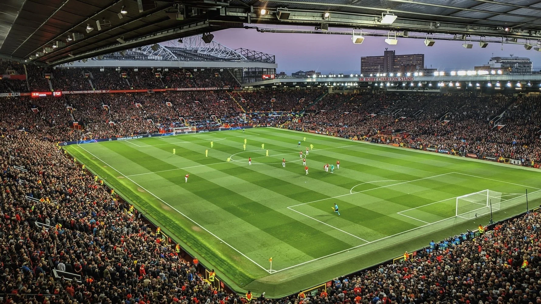 Old trafford football pitch