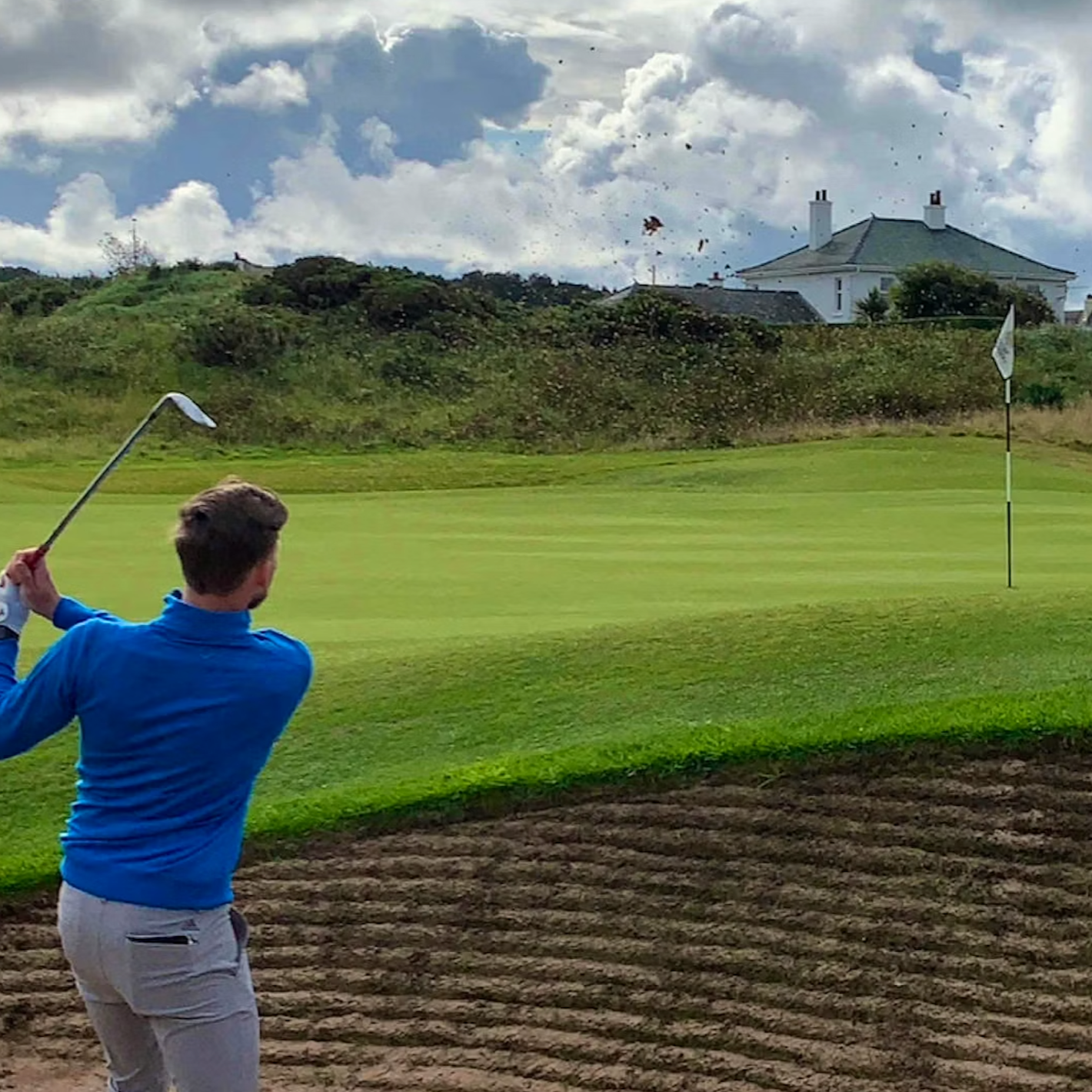 Golfer in a bunker