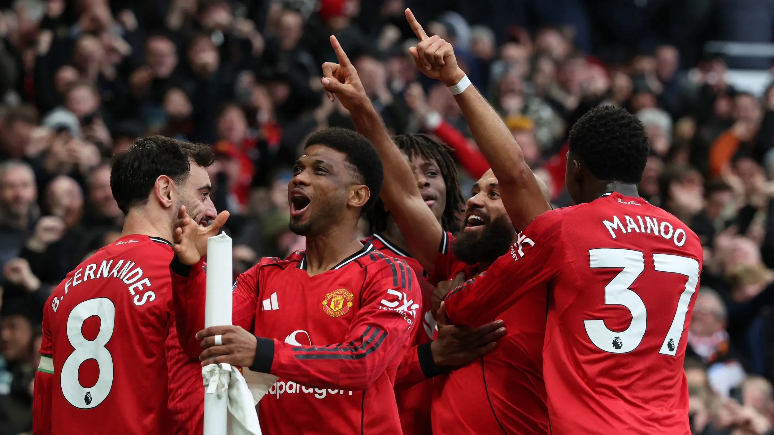Manchester United Fotballers celebrating