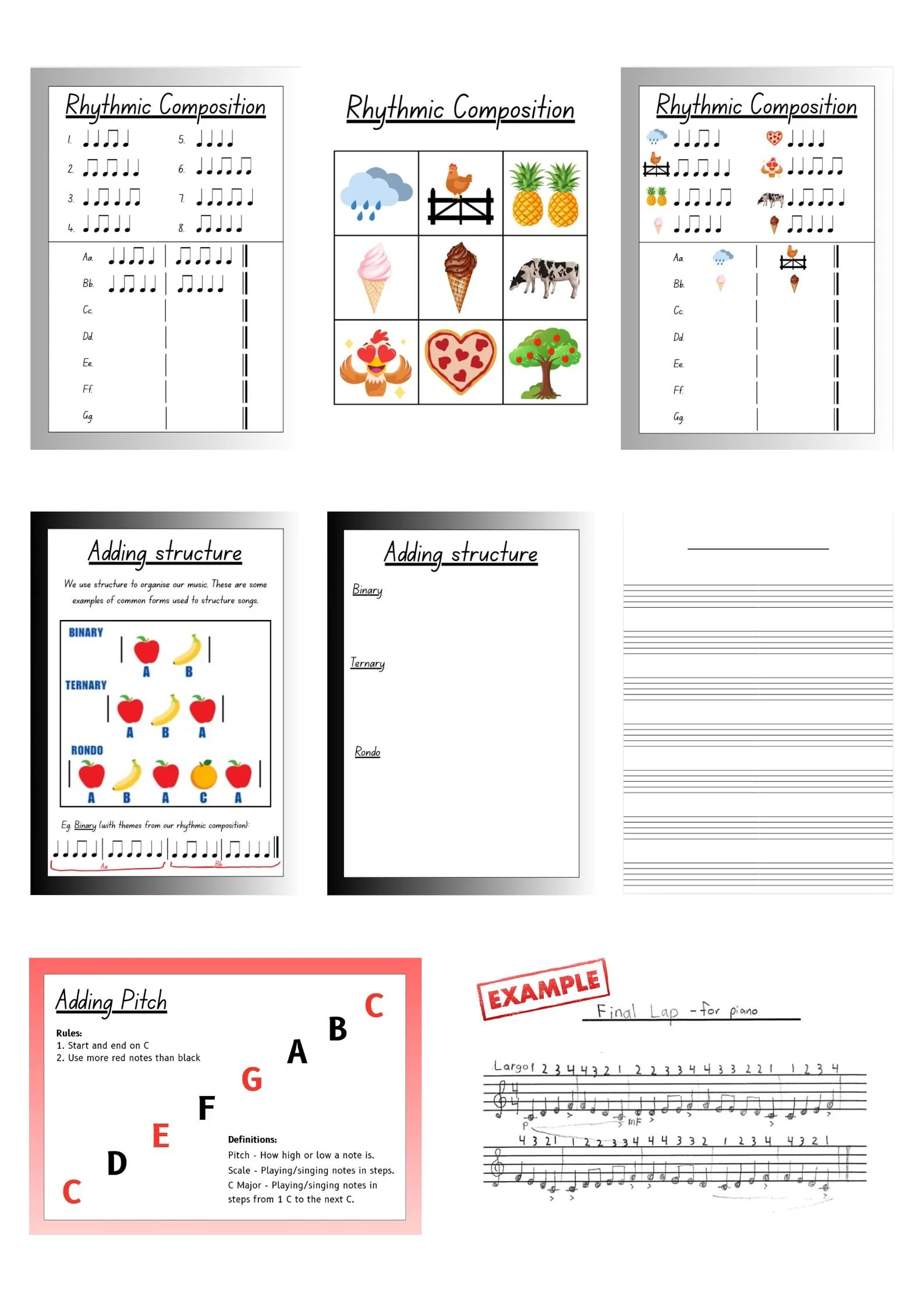 Composition worksheets