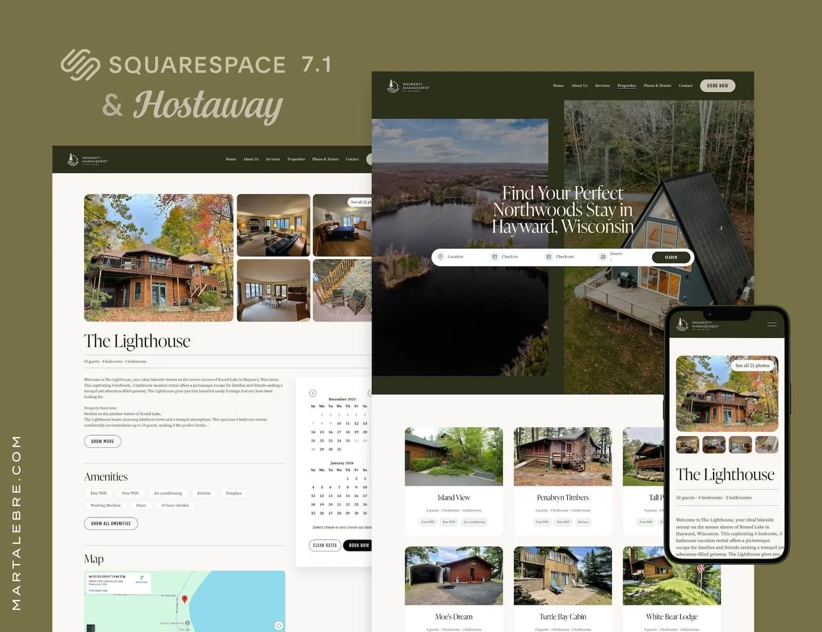 Custom Hostaway Booking Engine with Squarespace