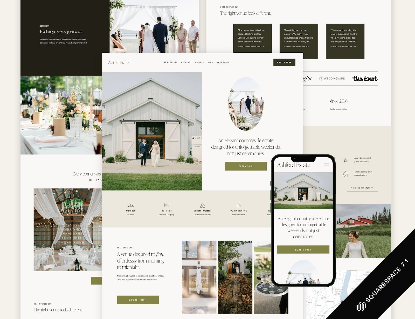 wedding venue website redesign