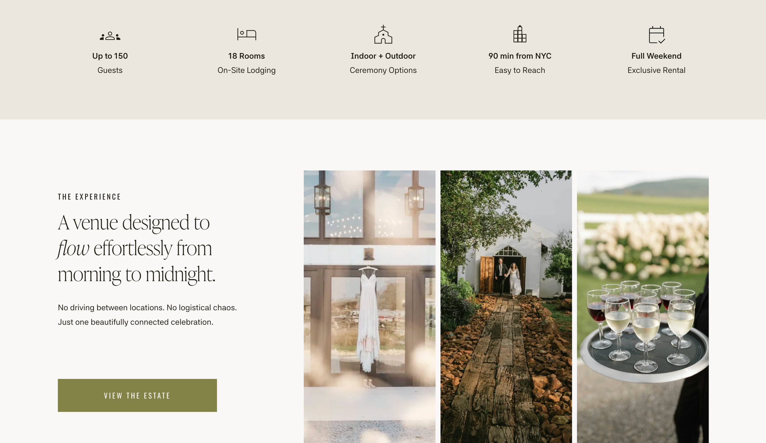 Wedding venue website template