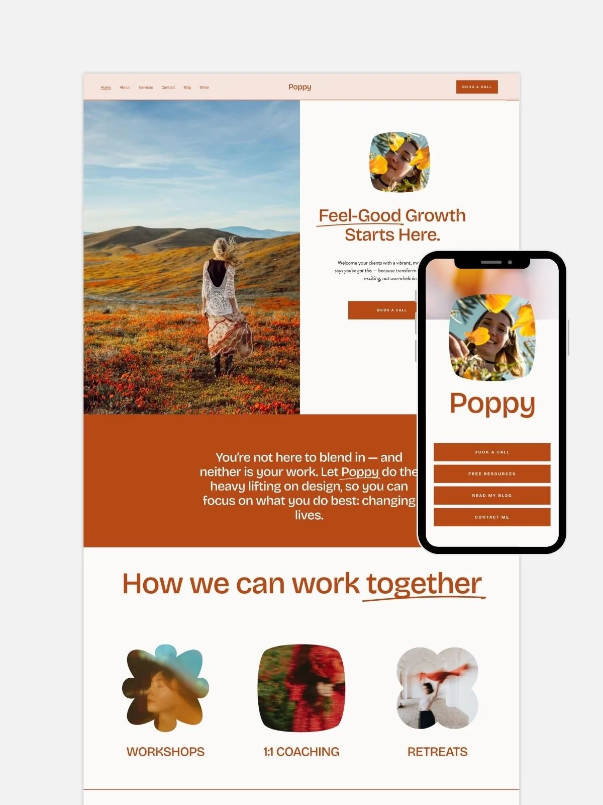 POPPY | Squarespace 7.1 Template