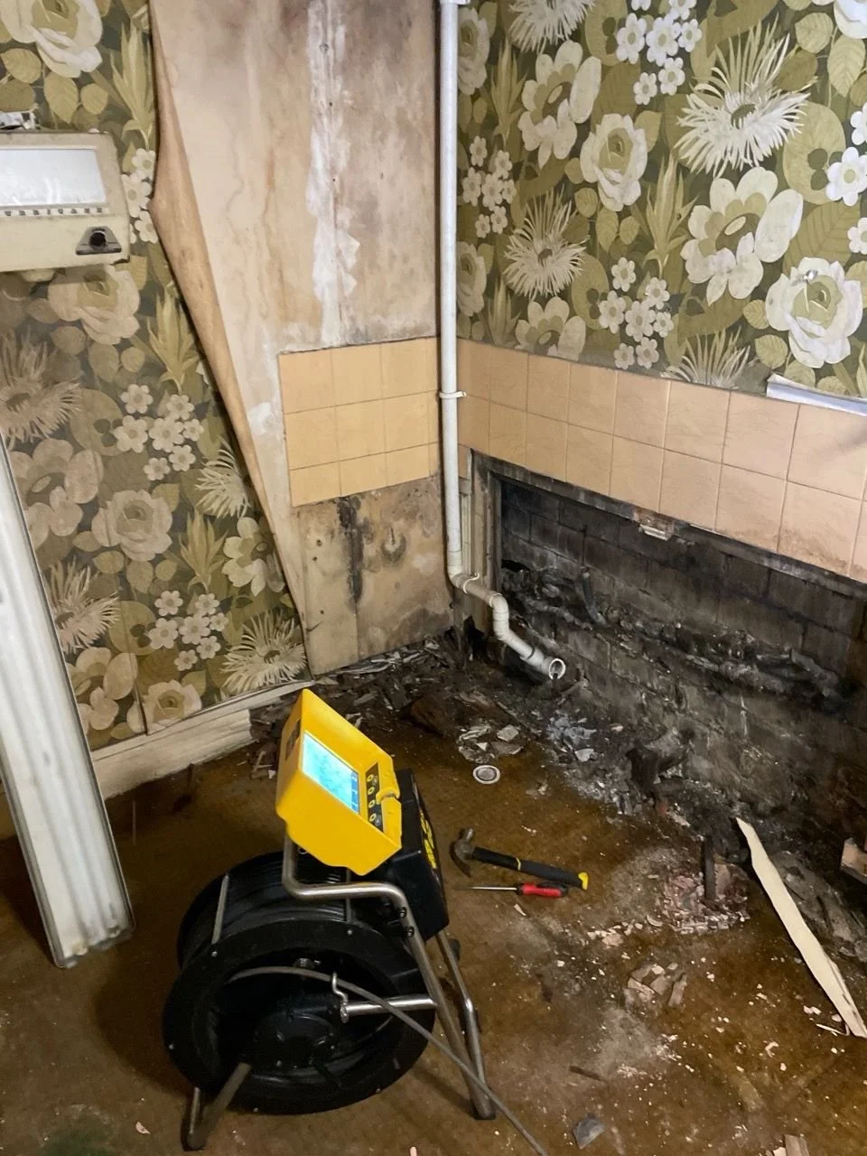 Small camera to find blockage