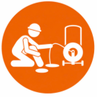 Image of engineer carrying out a cctv drain survey