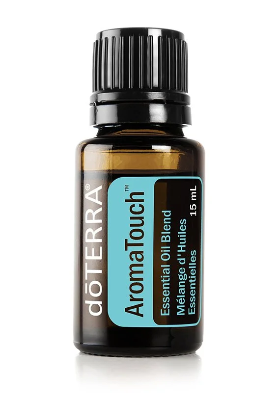 A bottle of doTERRA AromaTouch essential oil blend, 15 mL