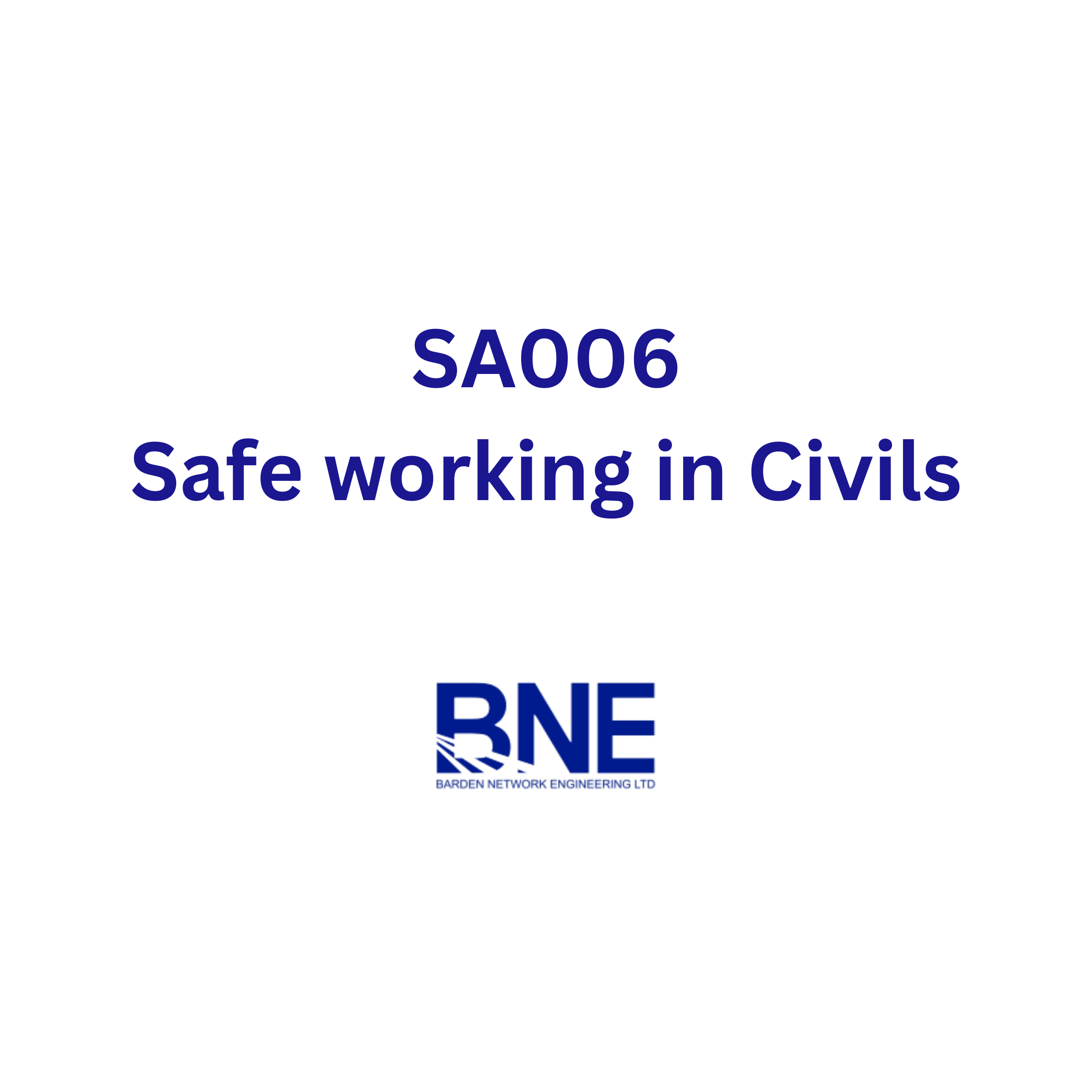 Smart Awards SA006 - Safe Working in Civils