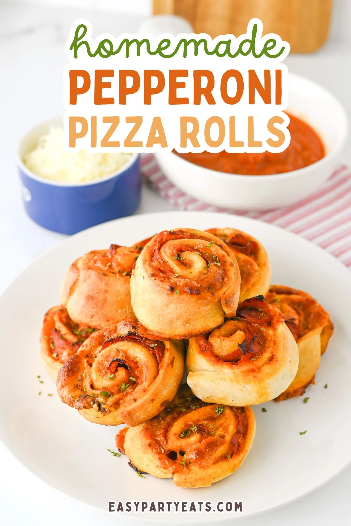 Pepperoni Pizza Rolls Appetizers