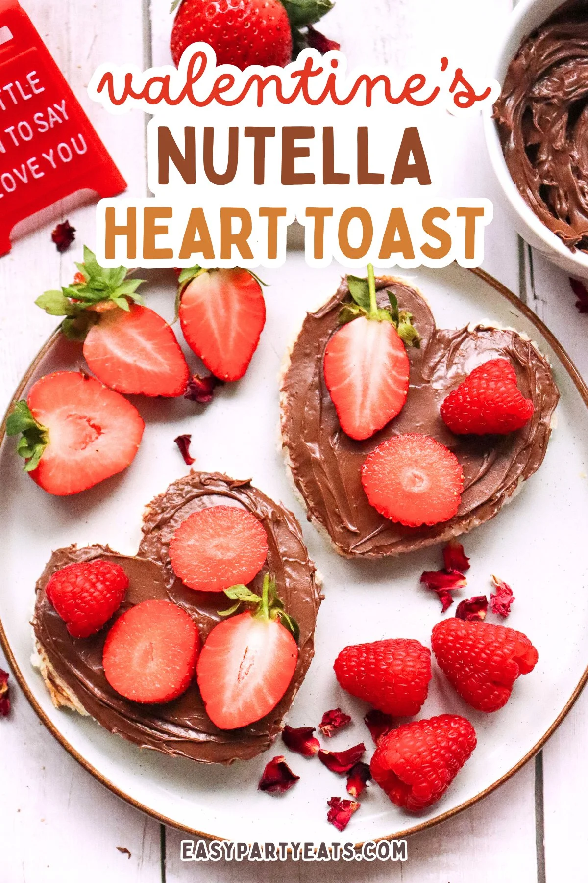 Valentine’s Heart-Shaped Nutella Toast