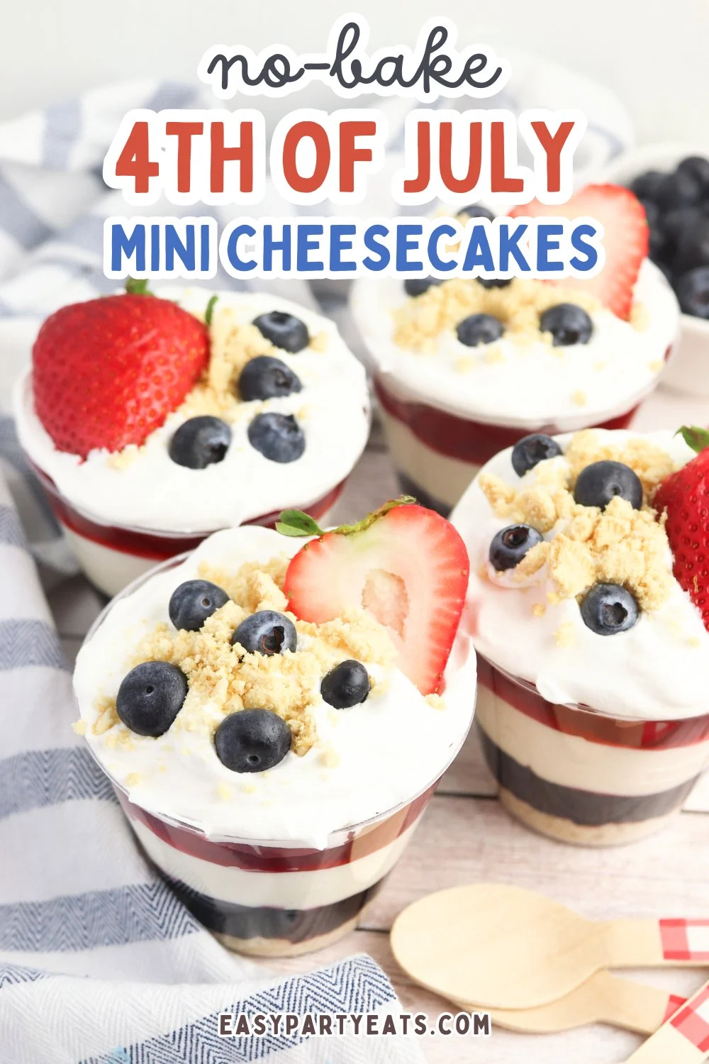 4th Of July No-Bake Cheesecake Cups