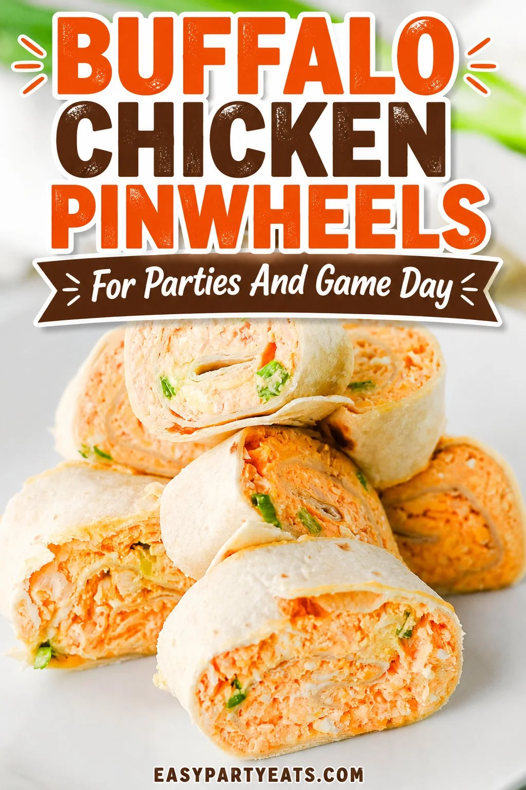 Easy Buffalo Chicken Pinwheels