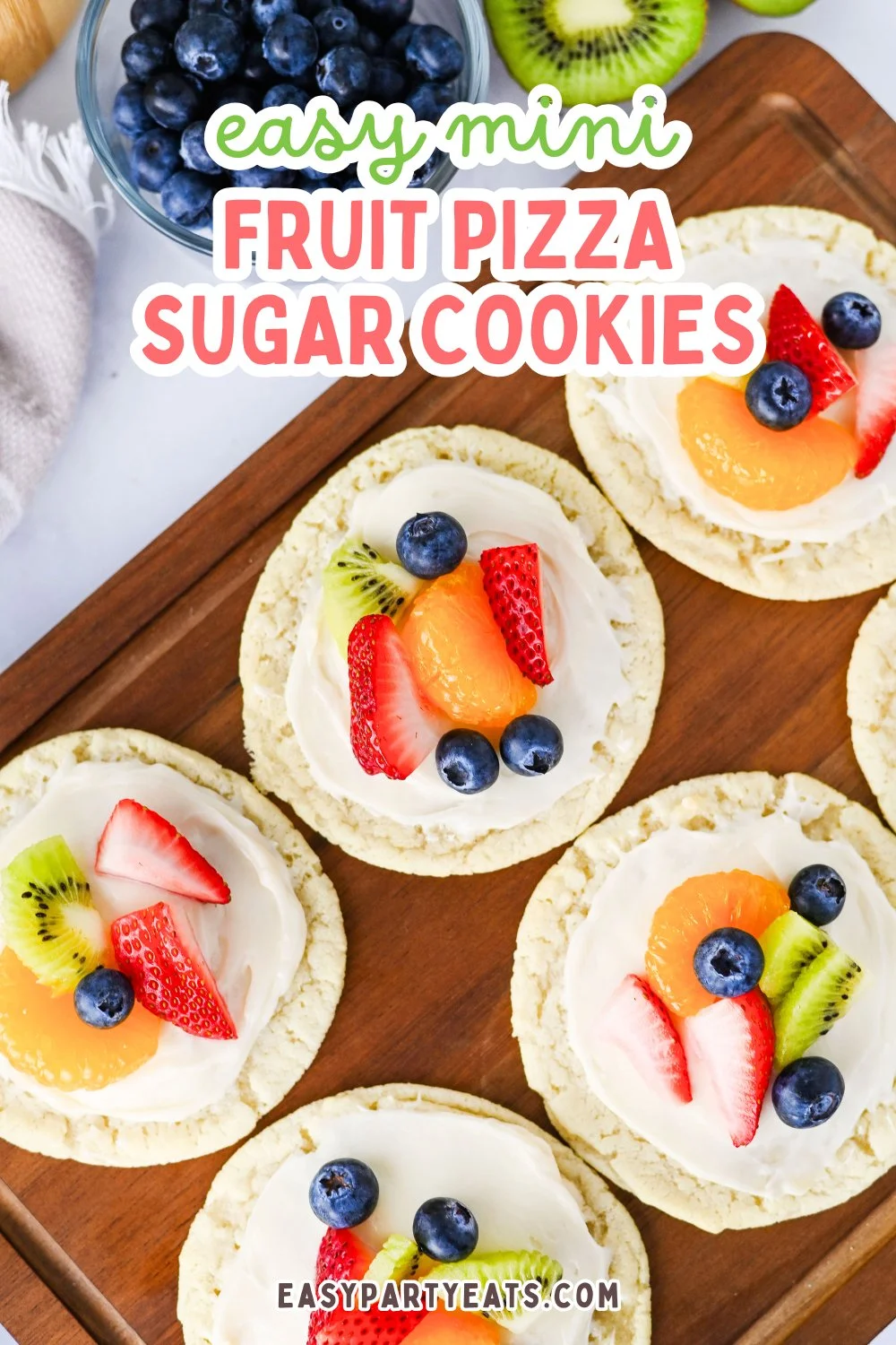 Mini Fruit Pizza Cookies