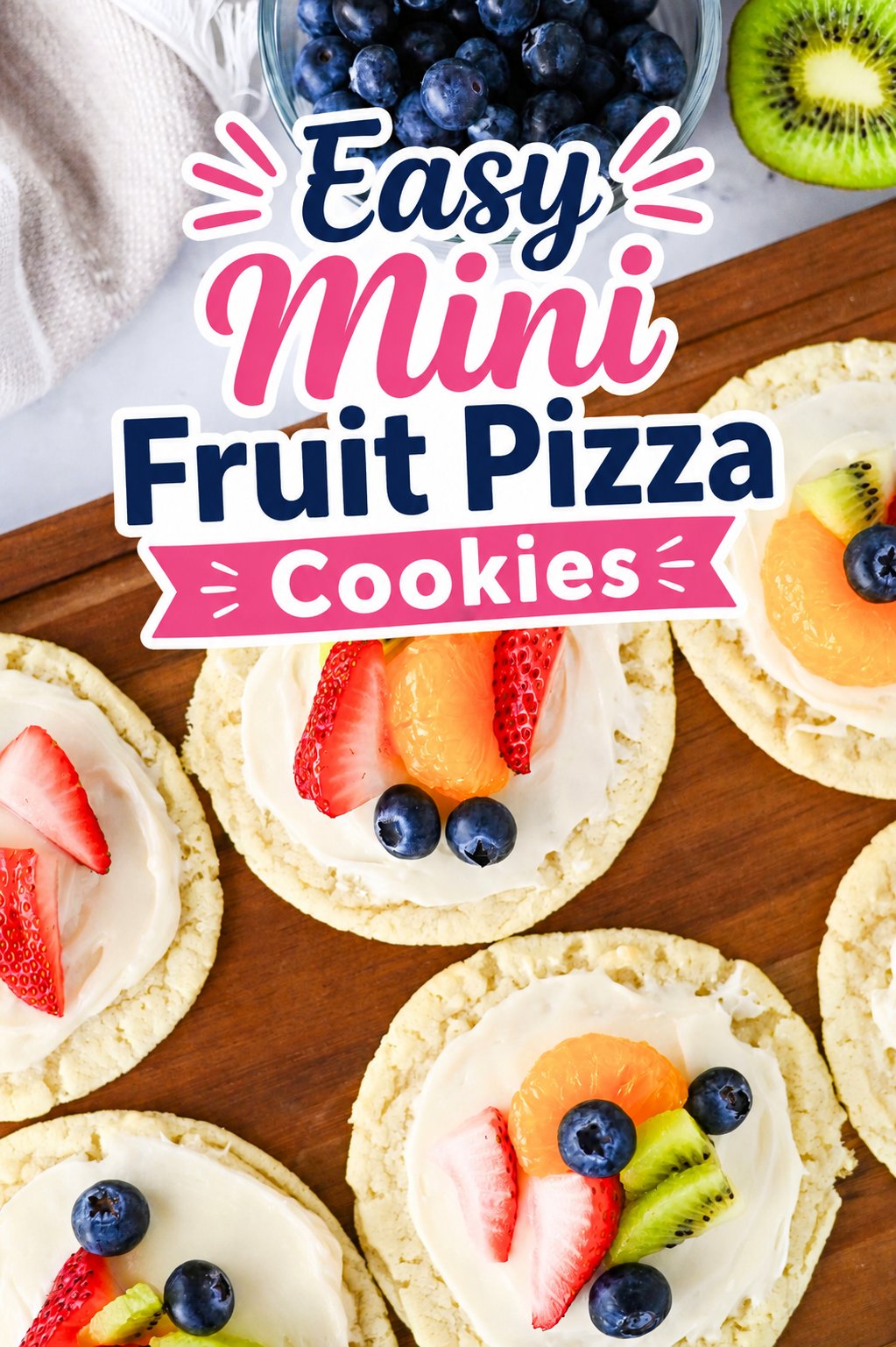Mini Fruit Pizza Cookies
