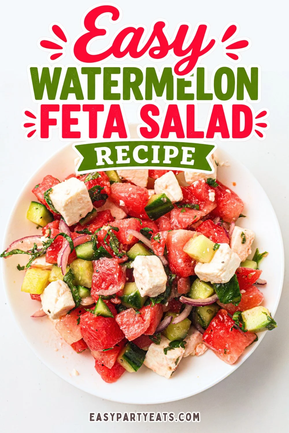 Easy Summer Watermelon Feta Salad Recipe