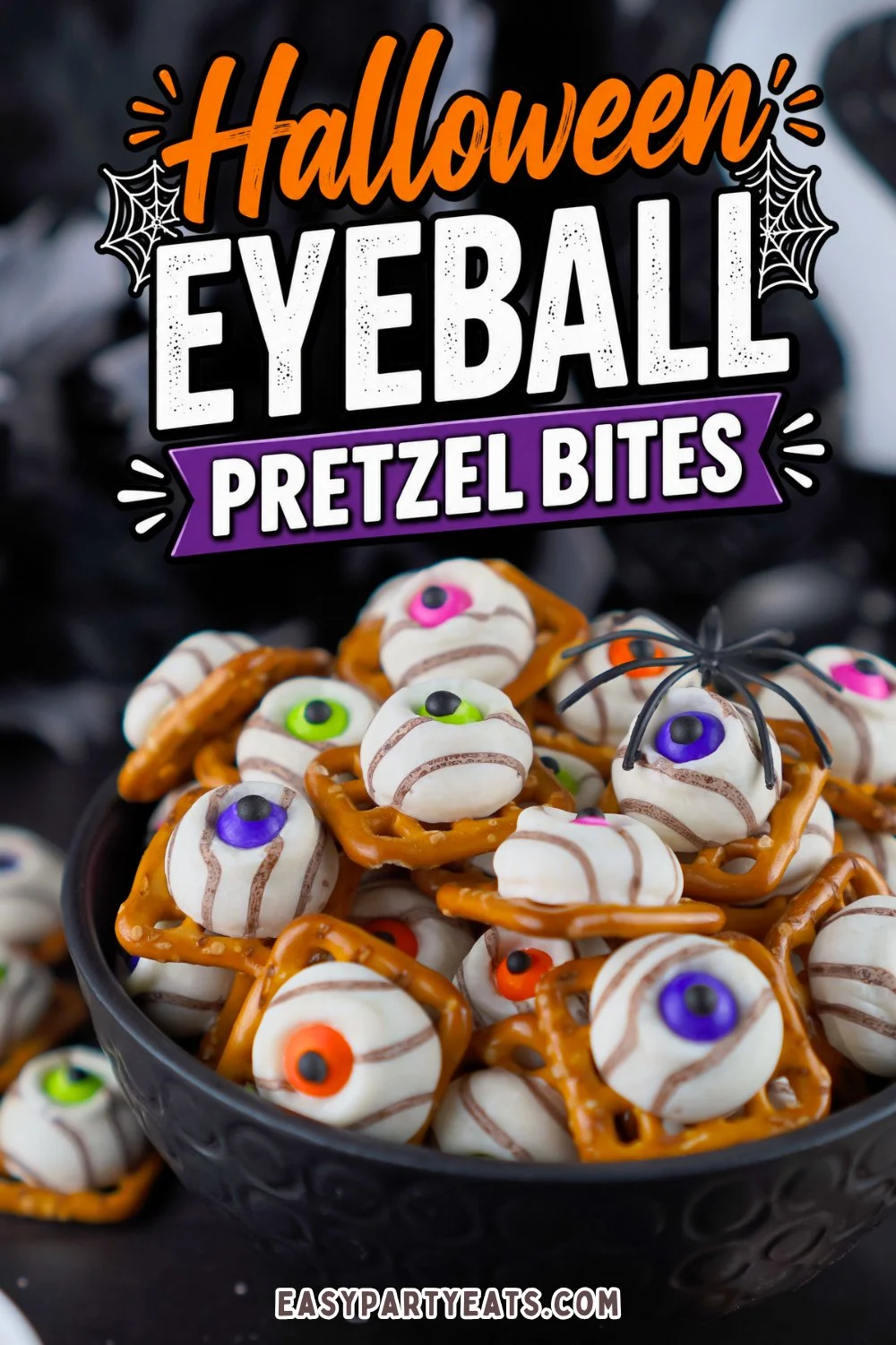 Halloween Eyeball Pretzel Bites
