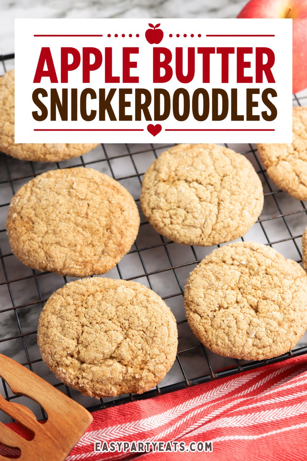 Apple Butter Snickerdoodle Cookies
