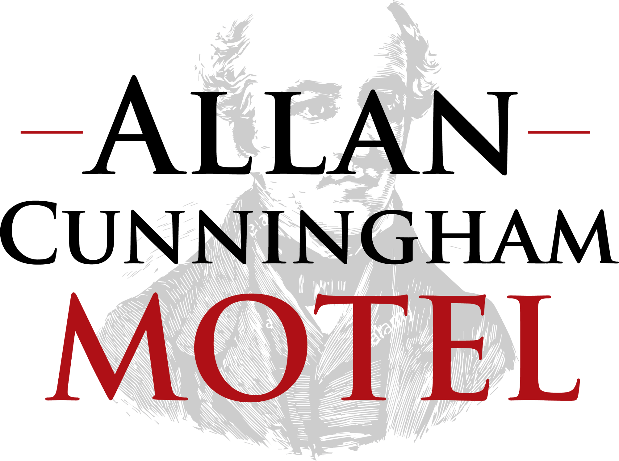 Black and white stylized illustration of a man with curly hair and a mustache, wearing a jacket with the word 'DIESEL' on the collar, with the word 'MOTEL' in red capital letters in front.
