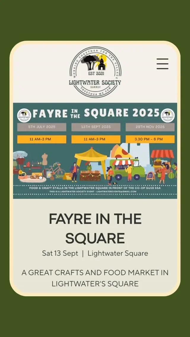 What a brilliant day at the Fair in the Square here in Lightwater! 🎉 A huge thank you to Katia for all her hard work in organising such a lovely community event. We’ll be back in November for the Lightwater Christmas Fayre in the Square &ndash
