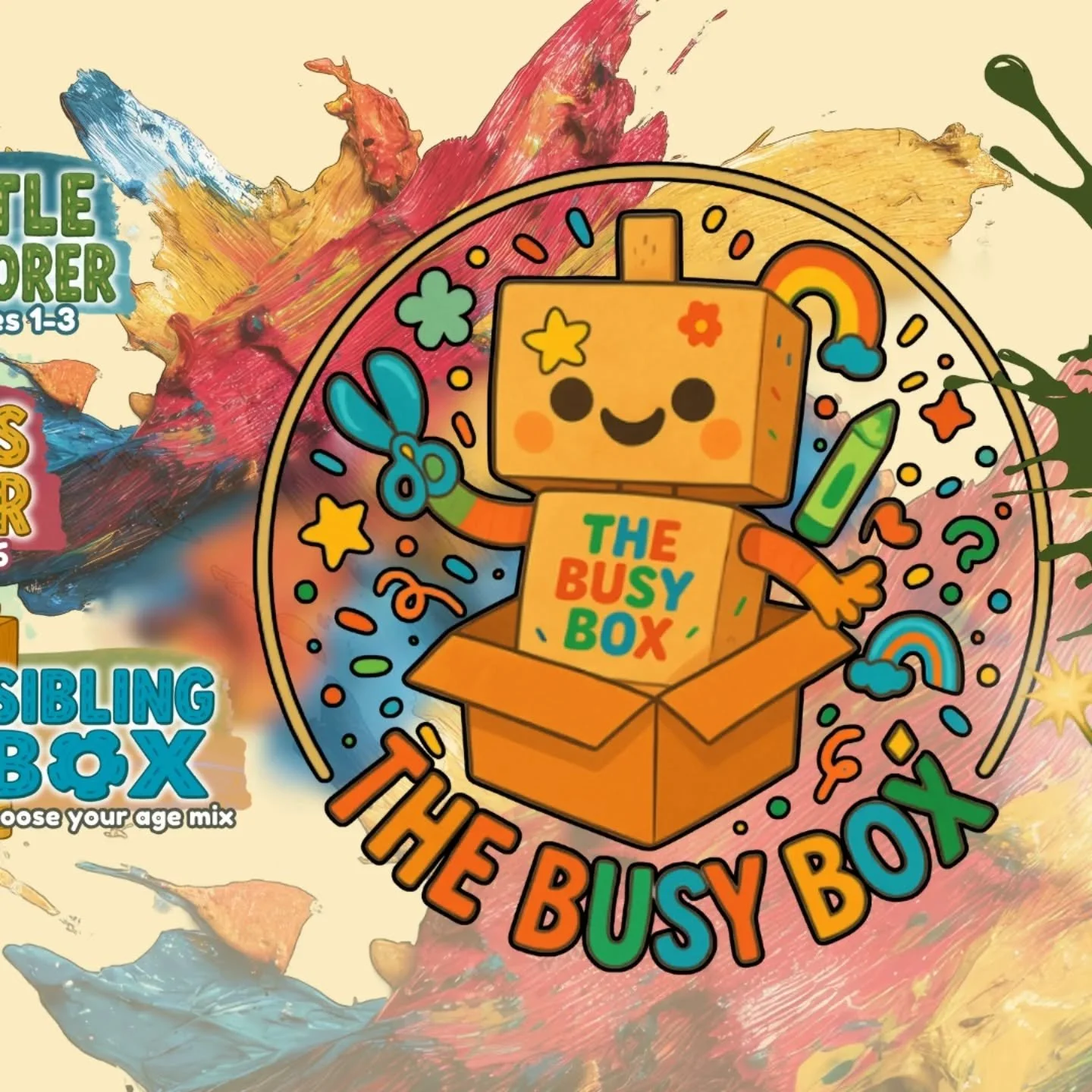 Choose your adventure! 🧭⚙️
Whether your child is a Little Explorer (1–3 years), a Curious Creator (3–6 years), or you’ve got a Sibling Duo ready to craft together, every Busy Box includes four themed activities, a sticker quest, a