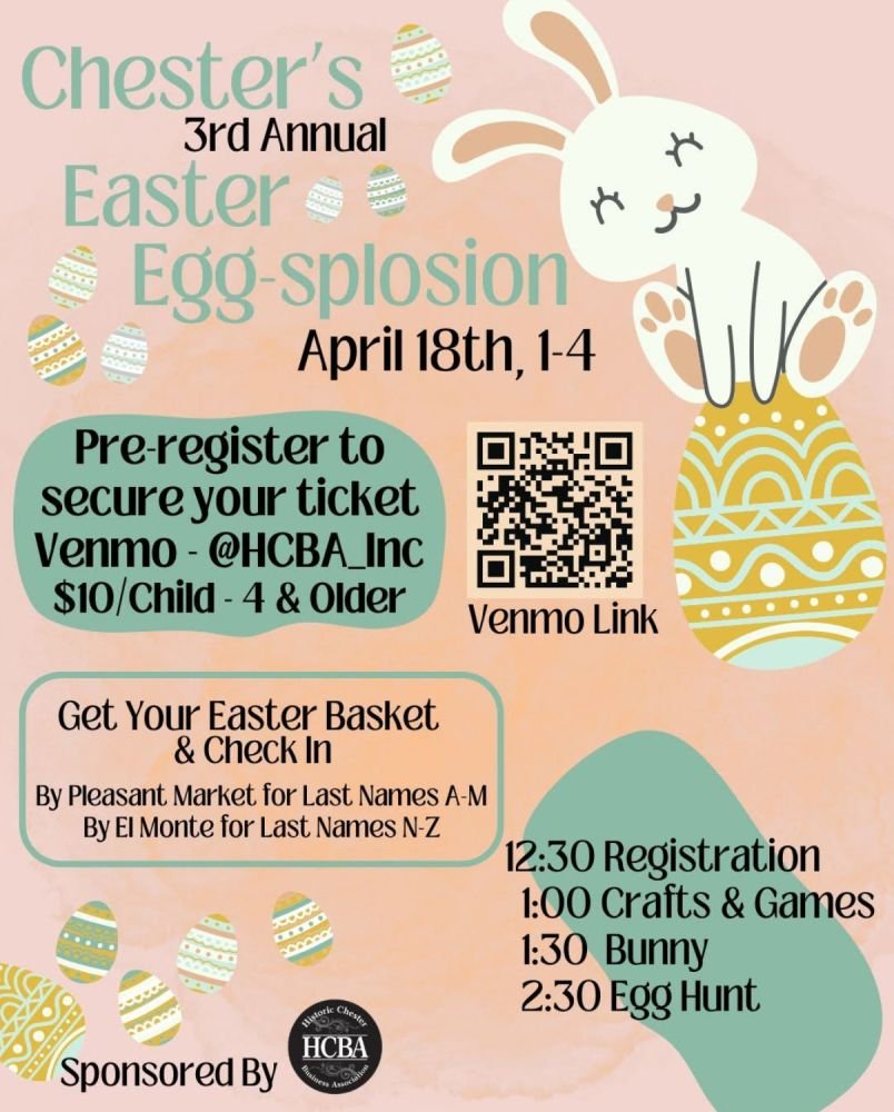 Chester's 3rd annual Eggs-plosion!