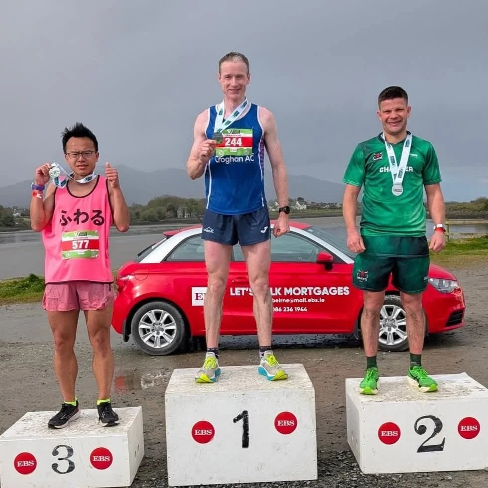 Sean Hehir winning Westport Marathon 2026 in 2.34.49 