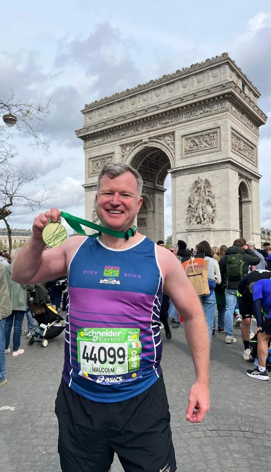 2 April 2026: Malcolm Byrne TD completes his 40th Marathon in Paris
