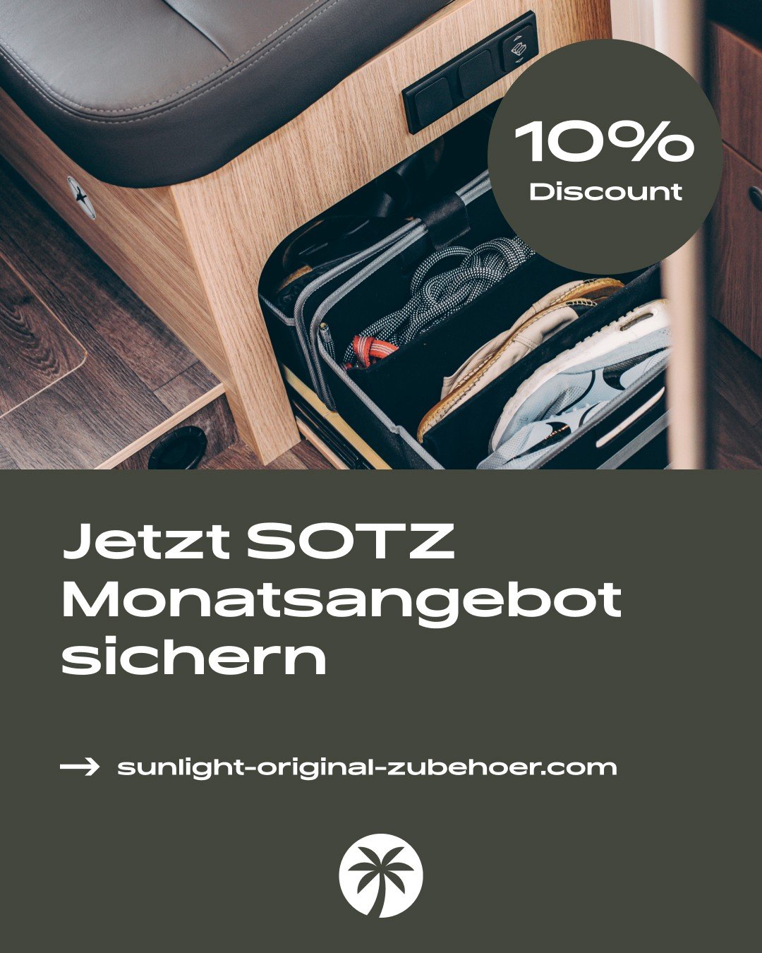 Du m&ouml;chtest deinen SUNLIGHT optimal ausstatten? Dann haben wir etwas f&uuml;r dich&hellip; 🤫🚐

Im Januar erh&auml;ltst du 10 % Rabatt auf den SUNLIGHT Sitzbankauszug &ndash; die perfekte L&ouml;sung, um den Stauraum unter der Seitensitzbank vi