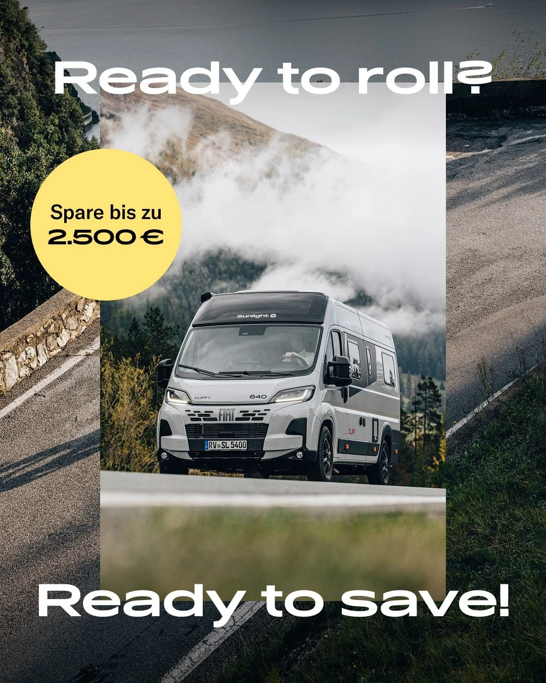 Ready to roll? 🚐😎

Der SUNLIGHT CLIFF X ist f&uuml;r alle, die unterwegs einfach ein bisschen mehr wollen: 👉🏼 Mehr Dynamik auf der Stra&szlig;e, mehr Freiheit im Kopf
und das gute Gef&uuml;hl, genau richtig unterwegs zu sein.

Aktuell gibt es bei