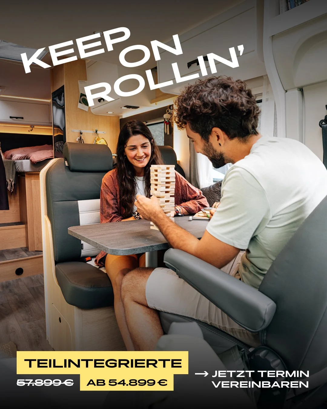 Good times start right here. 🚐🎲

Unterwegs sind es genau diese Momente, die eine Reise ausmachen. Mit unseren Sunlight Reisemobilen hast du den Raum, sie entstehen zu lassen.

Worauf wartest du? Los geht&rsquo;s:

👉 3.000 &euro; Preisvorteil siche