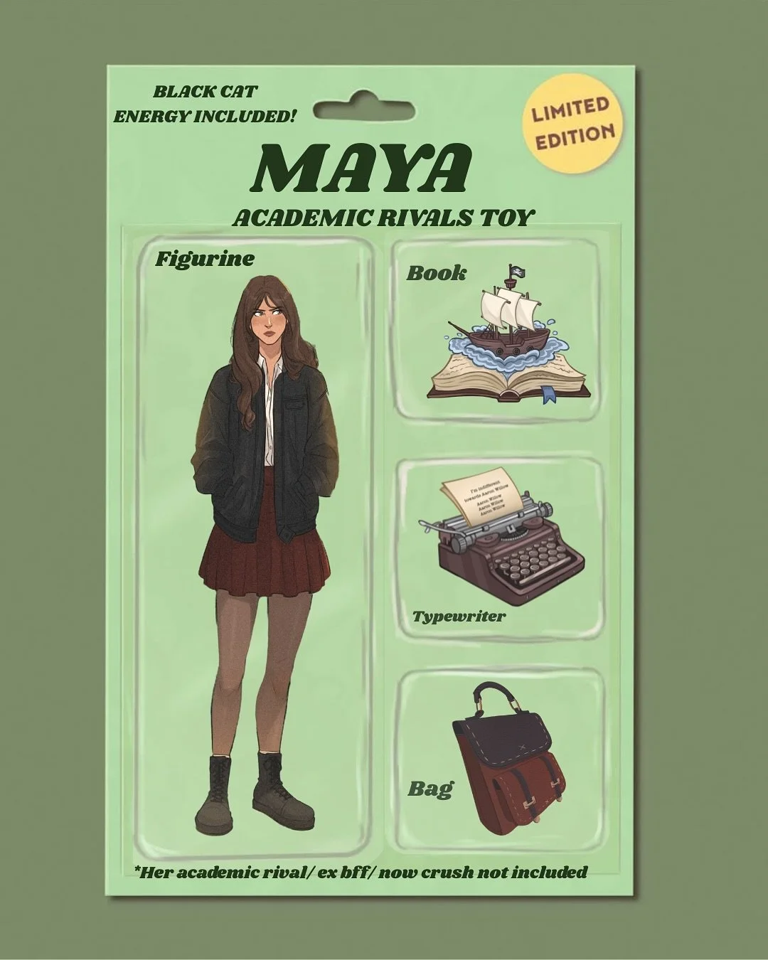 Figurine Doll Trend: Maya &amp; Aaron 🤍💚
From Bent Right To Your Wind by Esther Valors. OUT NOW! ON KU TOO 💖

Aaron &amp; Maya&rsquo;s tropes:
💕Dual POV &amp; timeline 
🚀Black cat x golden retriever
🪐Found family that includes his 6 siblings
🎁