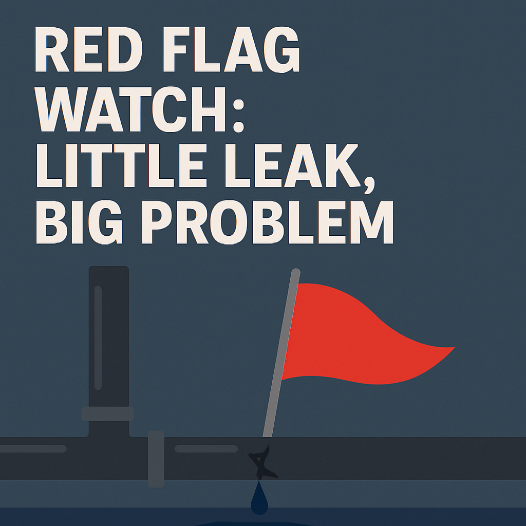 Red Flag Watch: Don't Ignore Your "Little" Leak!