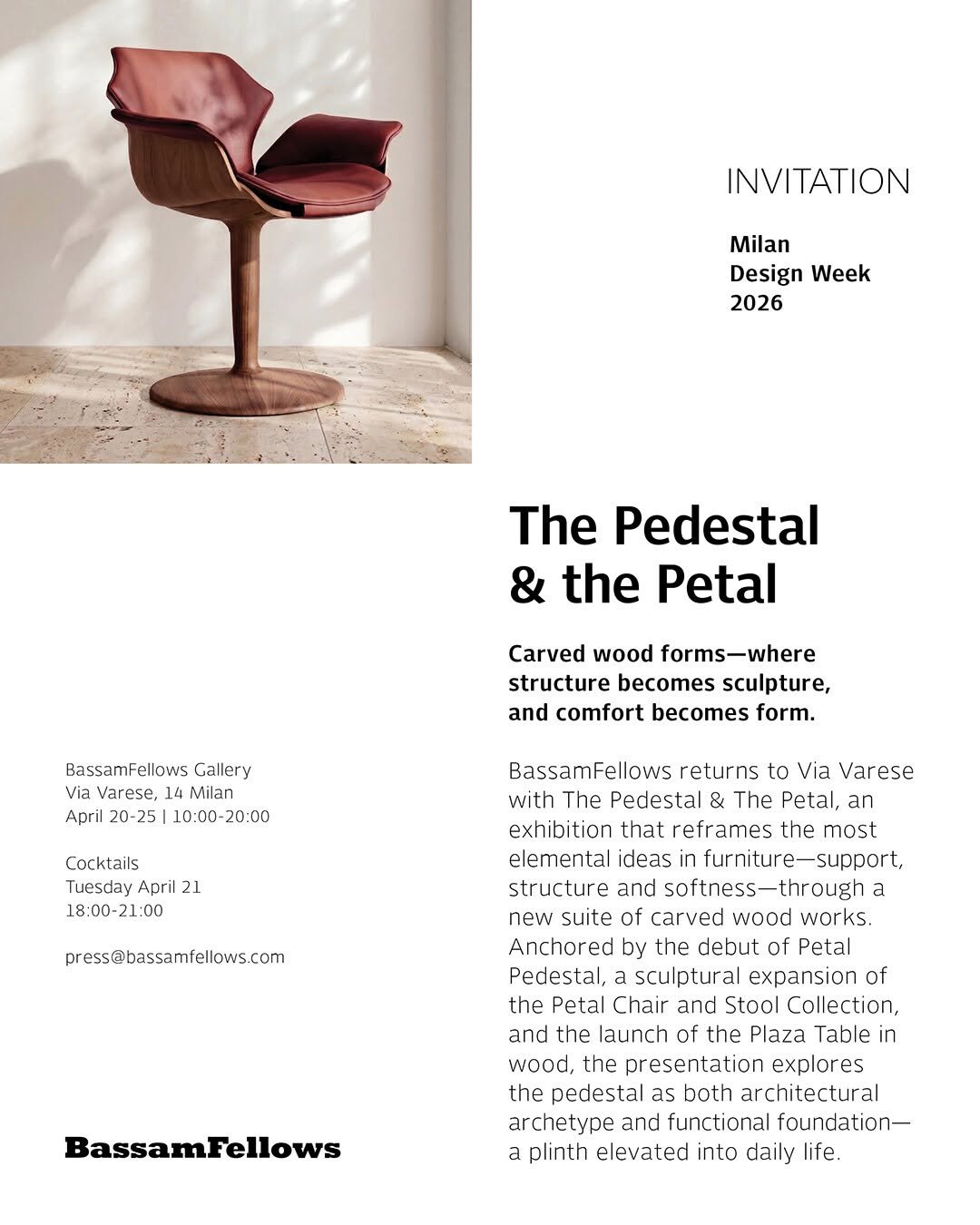 We hope to see you in Milan next week at the Gallery of @bassamfellows