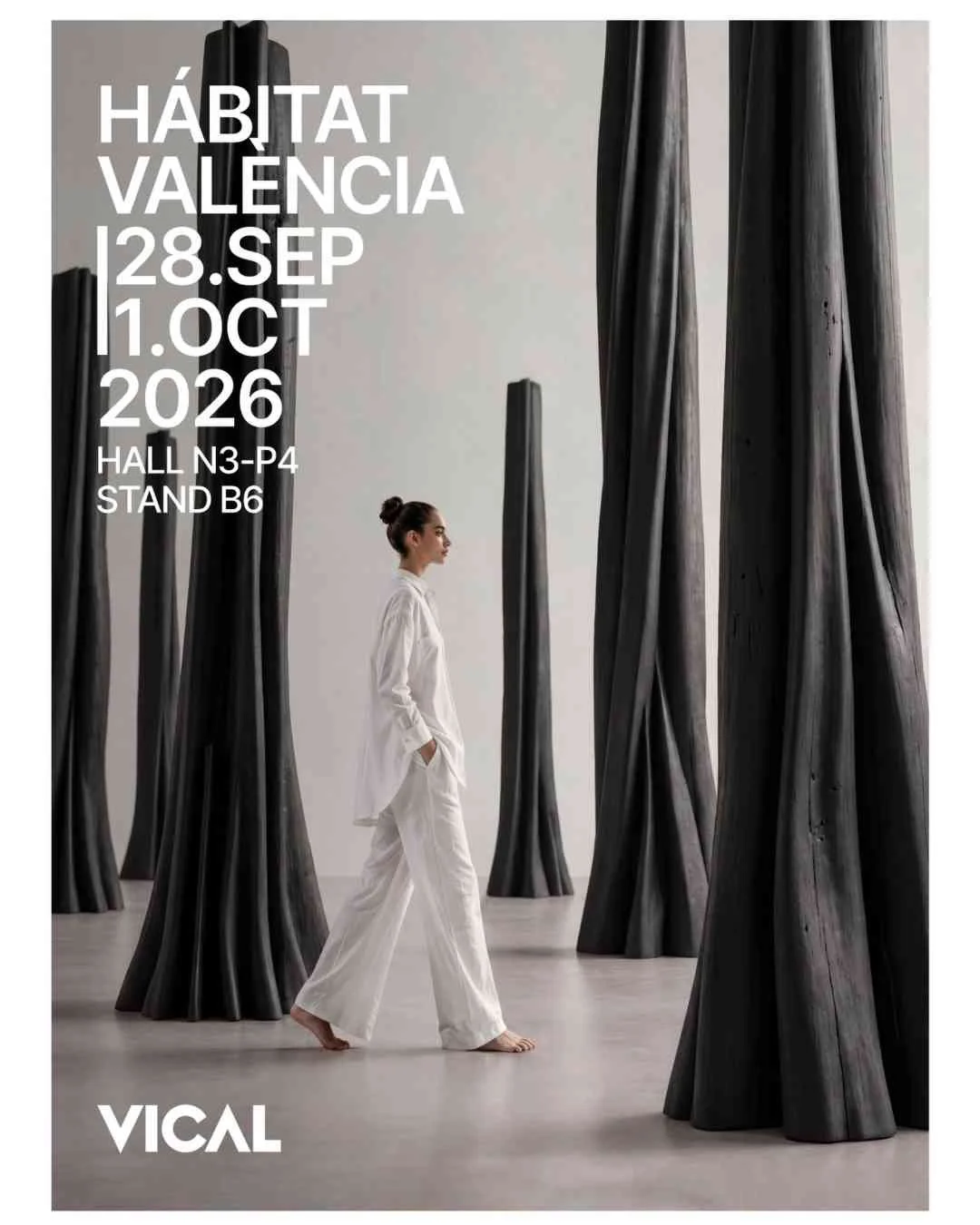 If you are in Valencia this week:
@vicalhome  RETURNS TO
FERIA H&Aacute;BITAT VAL&Egrave;NCIA 2026

28 SEPT &mdash; 1 OCT
HALL N3-P4 &middot; STAND B6

@feriahabitatvalencia