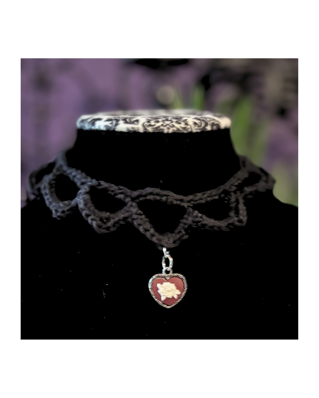 The Phantom Choker- Flower Cameo
