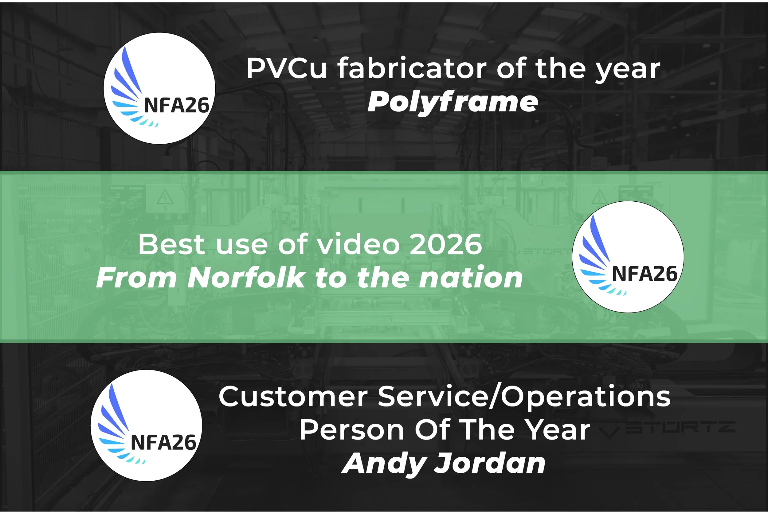 Polyframe Recognised Across Three Categories at the National Fenestration Awards 2026