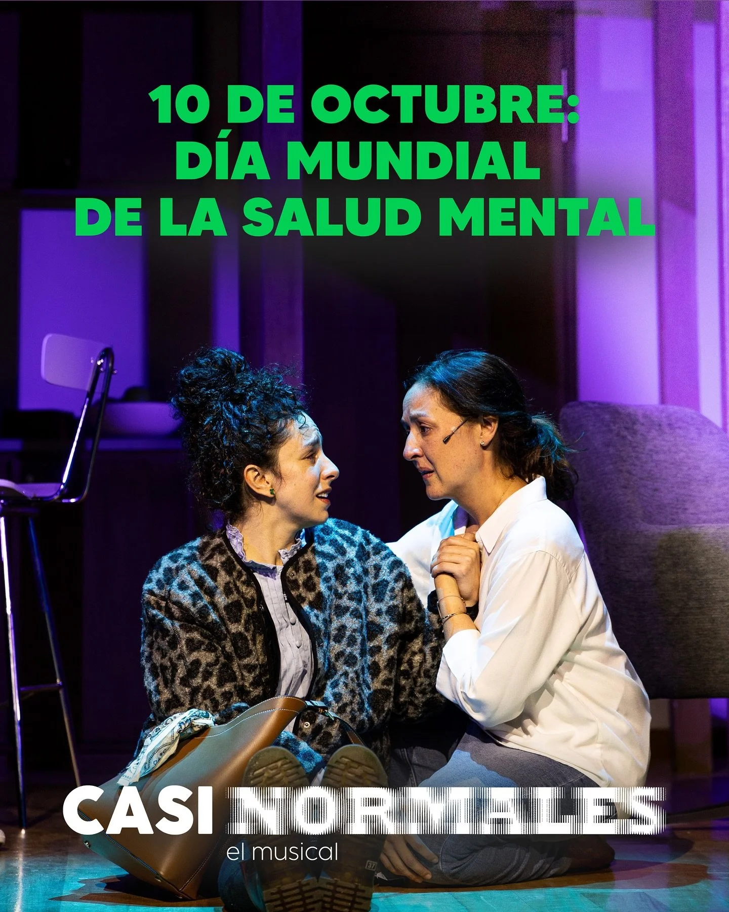Hoy, en el D&iacute;a Mundial de la Salud Mental, queremos recordarte que no est&aacute;s solo. 💜

#CasiNormalesCo nos ha ense&ntilde;ado que hablar de lo que vivimos, pedir ayuda y reconocer nuestras emociones no es una debilidad, es fortaleza. 🌧️