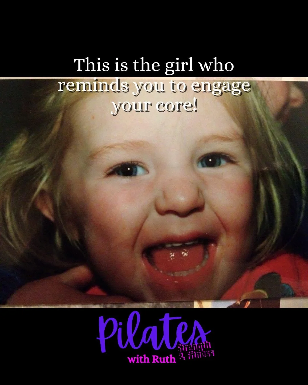 Little me had no idea she&rsquo;d grow up reminding hundreds of people to engage their core every day.

Very grateful that this is my job 💜

#PilatesWithRuth #PilatesInstructor #Fitnessinstructor #StrongNotPerfect