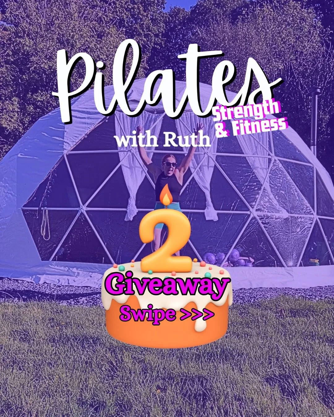 🎉 PILATES WITH RUTH TURNS 2 🎉

I honestly can&rsquo;t believe we&rsquo;re celebrating 2 years of Pilates with Ruth on the 23rd of March🥹💜
Whether you&rsquo;ve joined me online, come to a class, or supported me in any way &mdash; thank you SO much