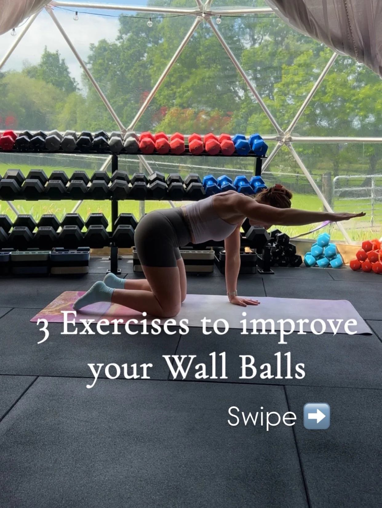 3 exercises to improve your wall balls 👊

Improve your HYROX without doing more HYROX.

1️⃣ Hip Thrusts 
Build strength through the glutes, hamstrings &amp; hip extension to help create more power in your wall balls.

2️⃣ Double Leg Stretch 
Improve