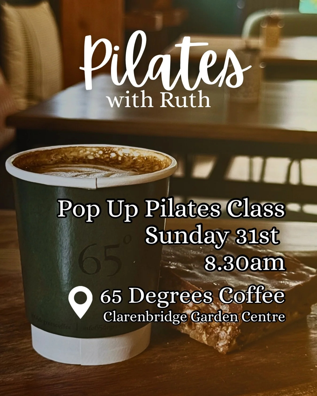 ✨ We&rsquo;re back ✨

Pilates at 65&deg; Coffee ☕🧘🏼&zwj;♀️

Join me Sunday 31st May for a morning Pilates class in the gorgeous setting of Clarenbridge Garden Centre near Cahir.

⏰ 8:30am class start.
🧘&zwj;♀️ Please bring a mat.

Plus, everyone a