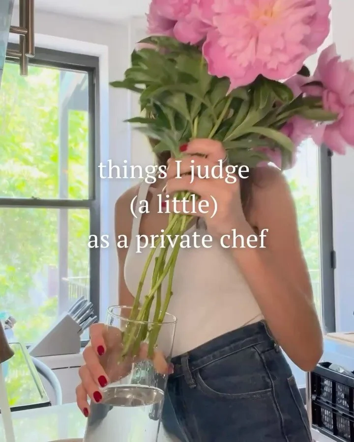 A few small shifts I make as a private chef:

-Herbs get treated like flowers&mdash;trimmed + stored in water or wrapped in a damp towel so they actually last

-Lemons get cut + stored in a container so they&rsquo;re ready to grab (or juice them all 