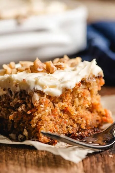 Carrot Cake with Pecan topping
