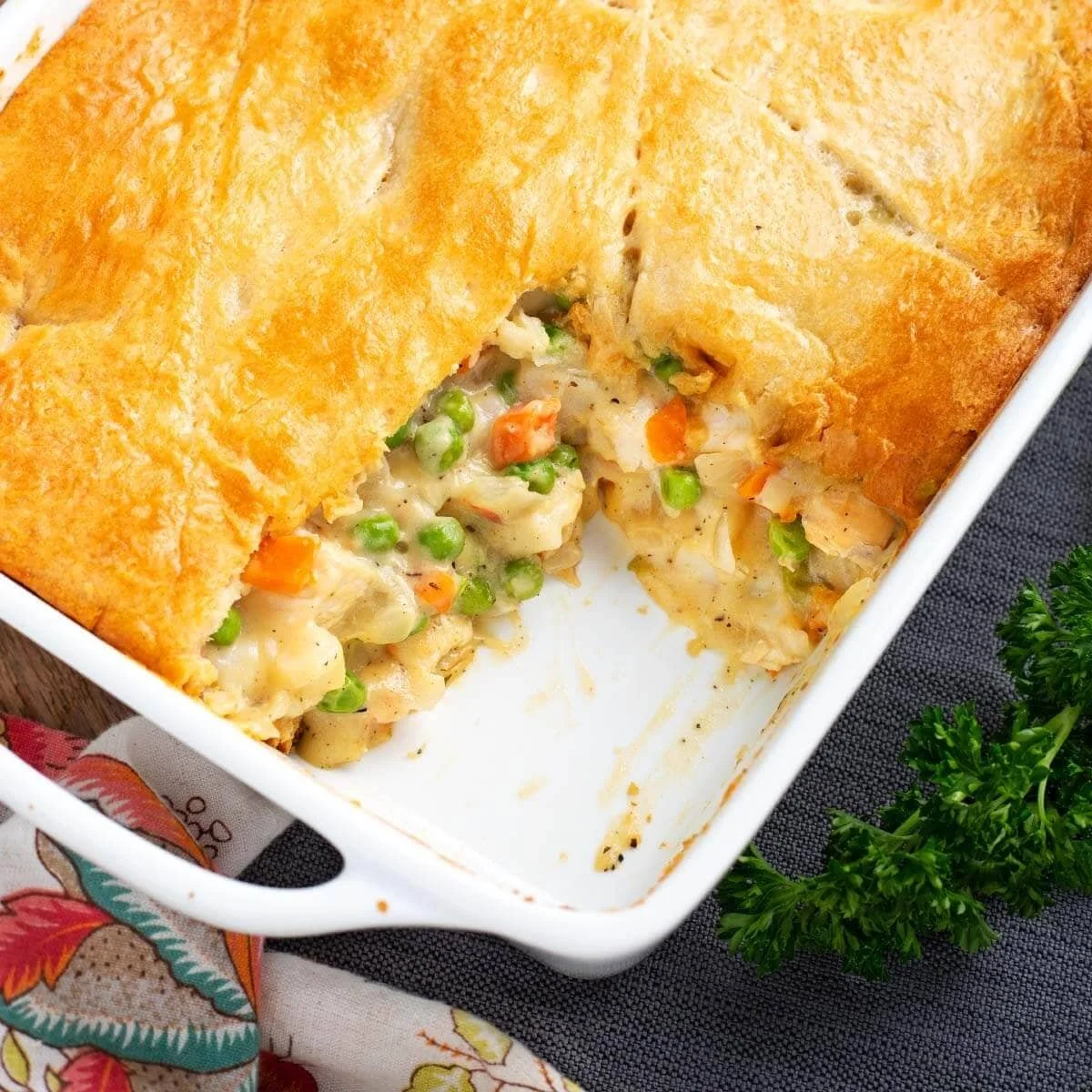 Chicken Pot Pie Casserole - Individual