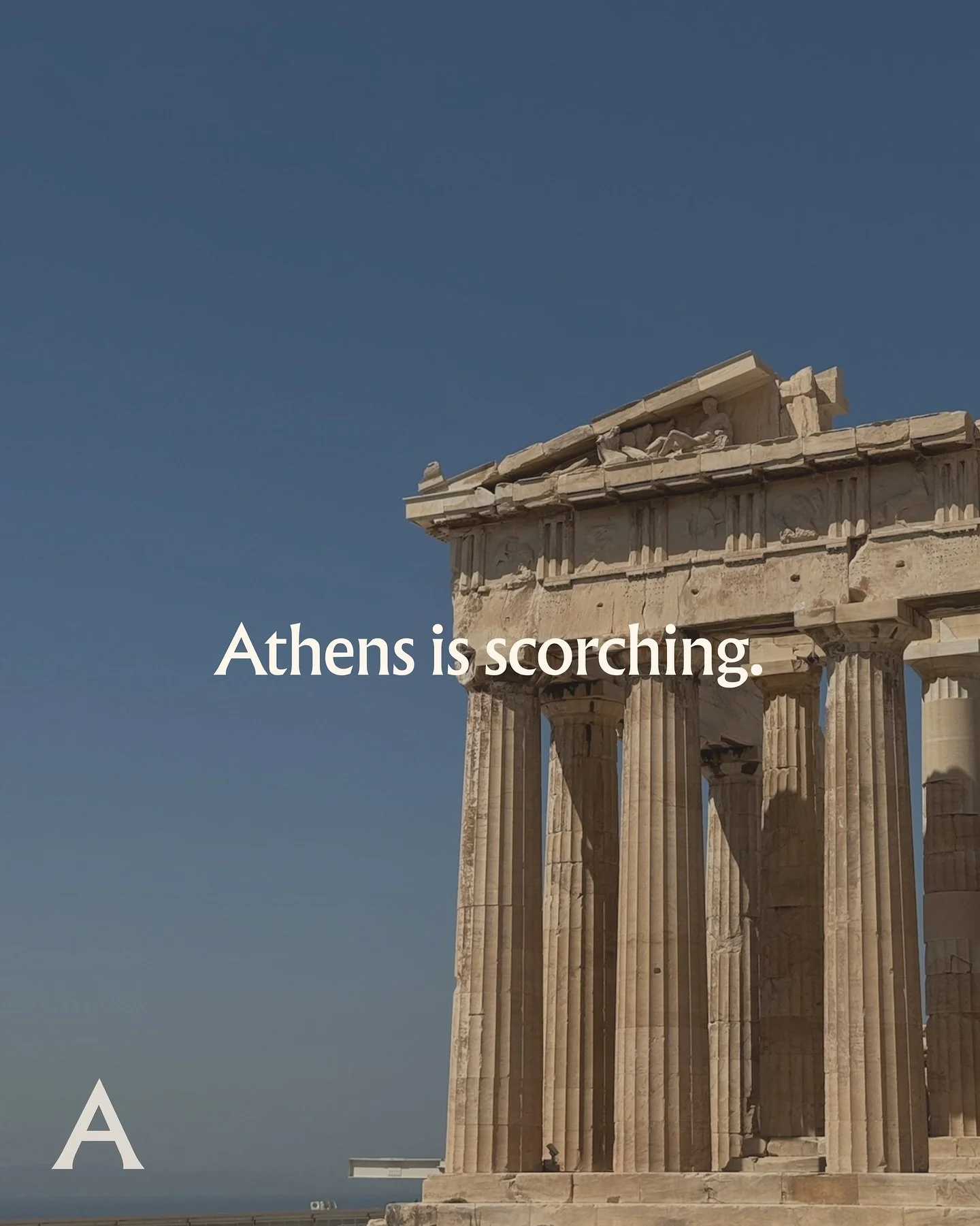 A brutal wave of extreme heat is sweeping across Greece, with temperatures reaching 110&deg;F (44&deg;C) in parts of the capital.

Today, the Acropolis was forced to shut down&mdash;again&mdash;due to dangerous temperatures.

Extreme heat events like