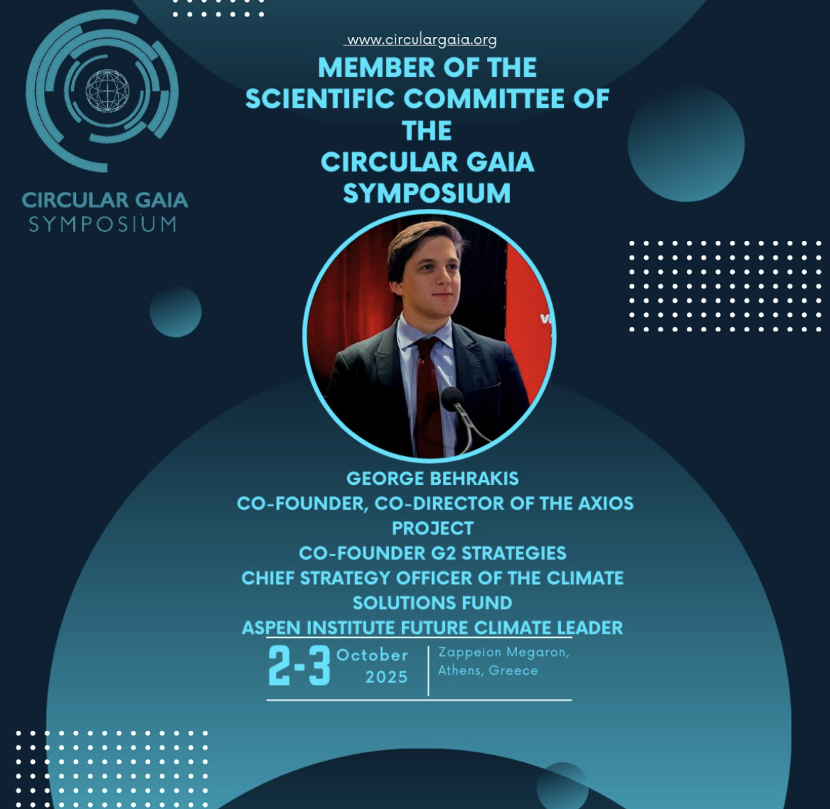 AXIOS Project Co-Founder George Behrakis Speaks at the Circular Gaia Symposium in Athens