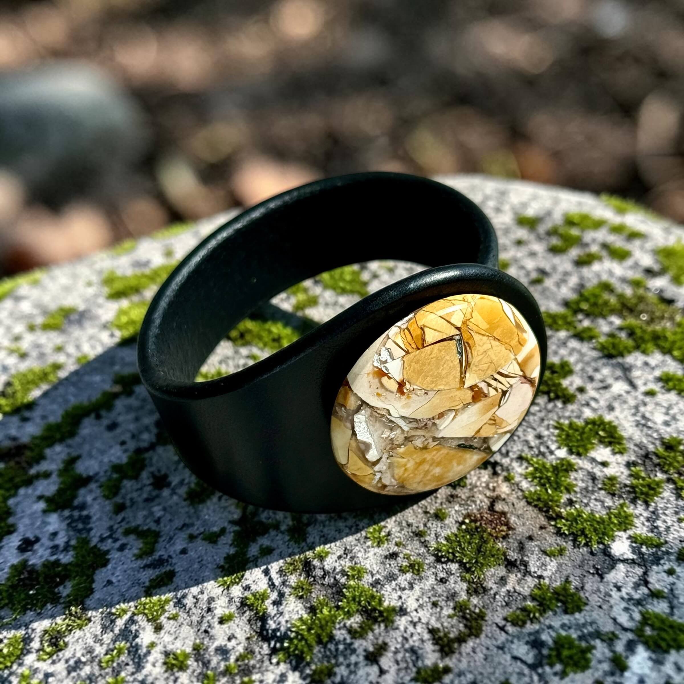 yellow-brecciated-jasper-leather-bracelet-on-side-freak-like-me.JPG