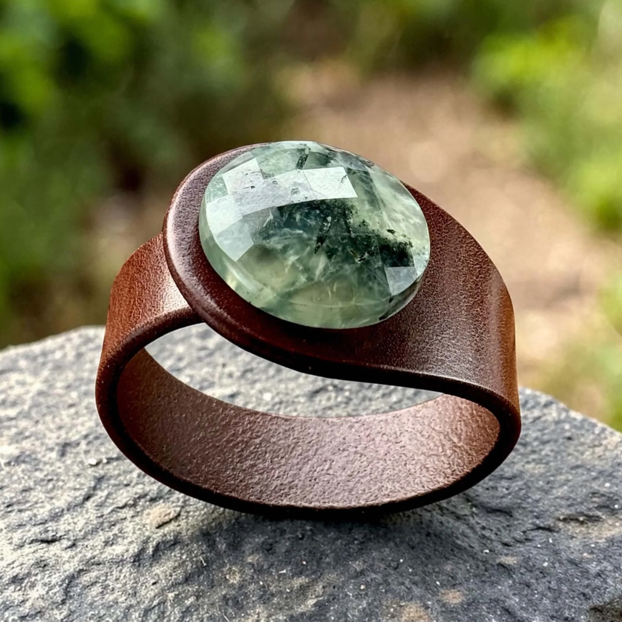 Natural-prehnite-brown-leather-bracelet.png